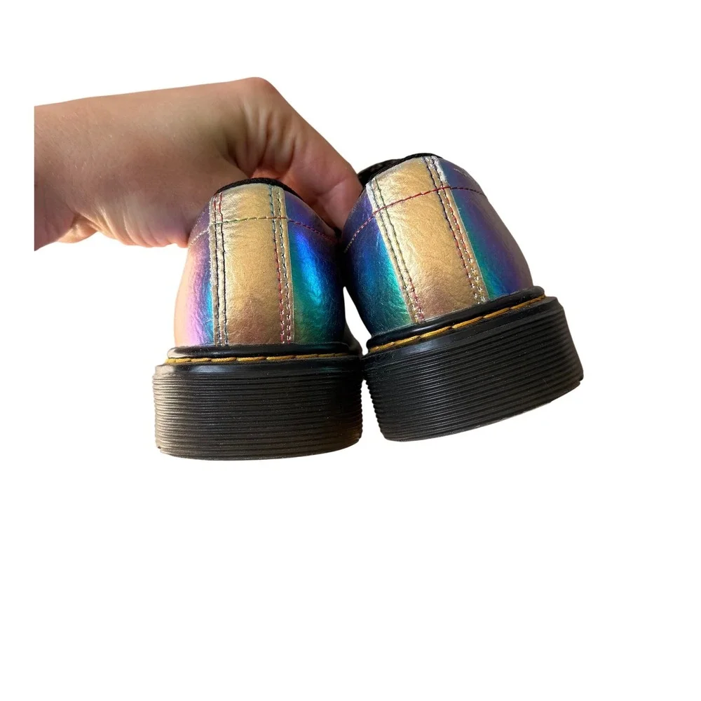 Dr. Martens Junior 8065 Rainbow Crinkle Leather Mary Jane size 2